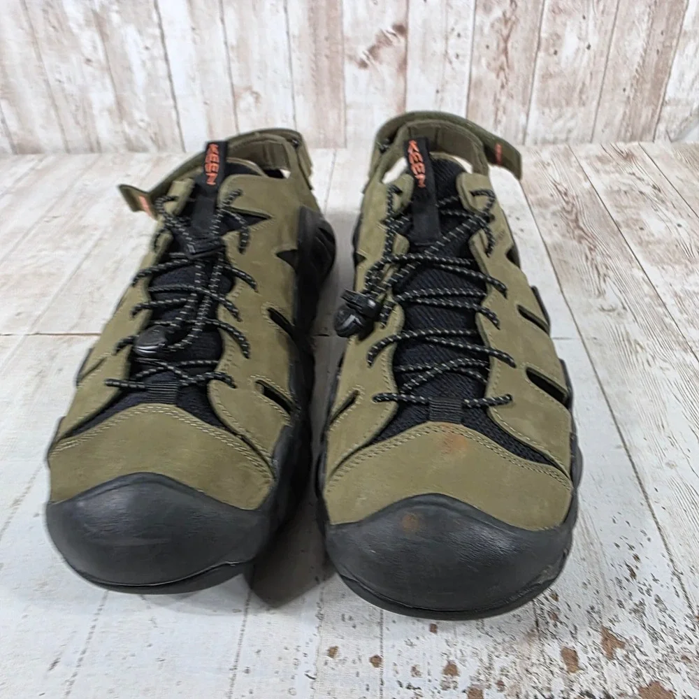 Keen Clearwater CNX Mens 13 Olive Green Waterproof Hiking Sandals 1030722